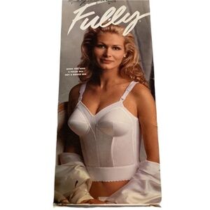 Vintage Exquisite Form Full-ly bustier bra Size 38C White New in package